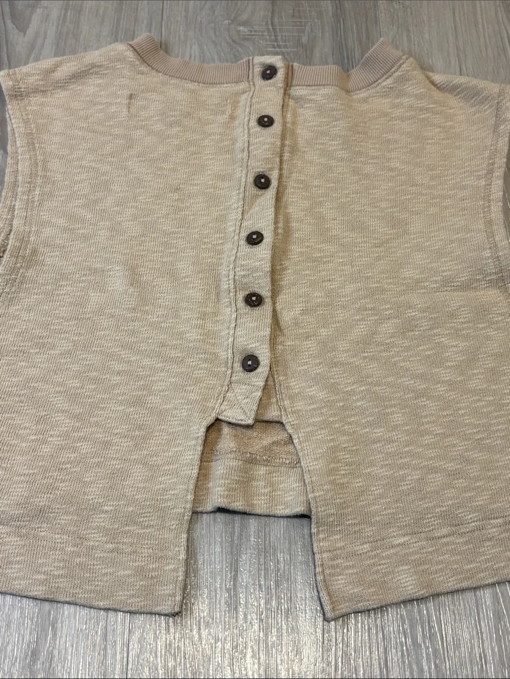 Free People Beach Oatmeal Cropped Tank